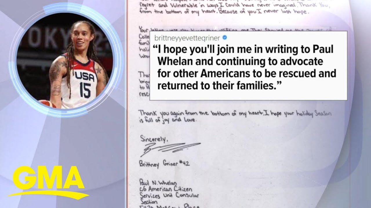 Britney Griner urges supporters to write to Paul Whelan l GMA