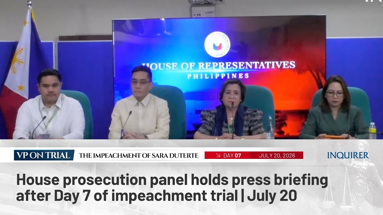 LIVE: House prosecution panel holds press briefing after Day 7 of impeachment trial | July 20