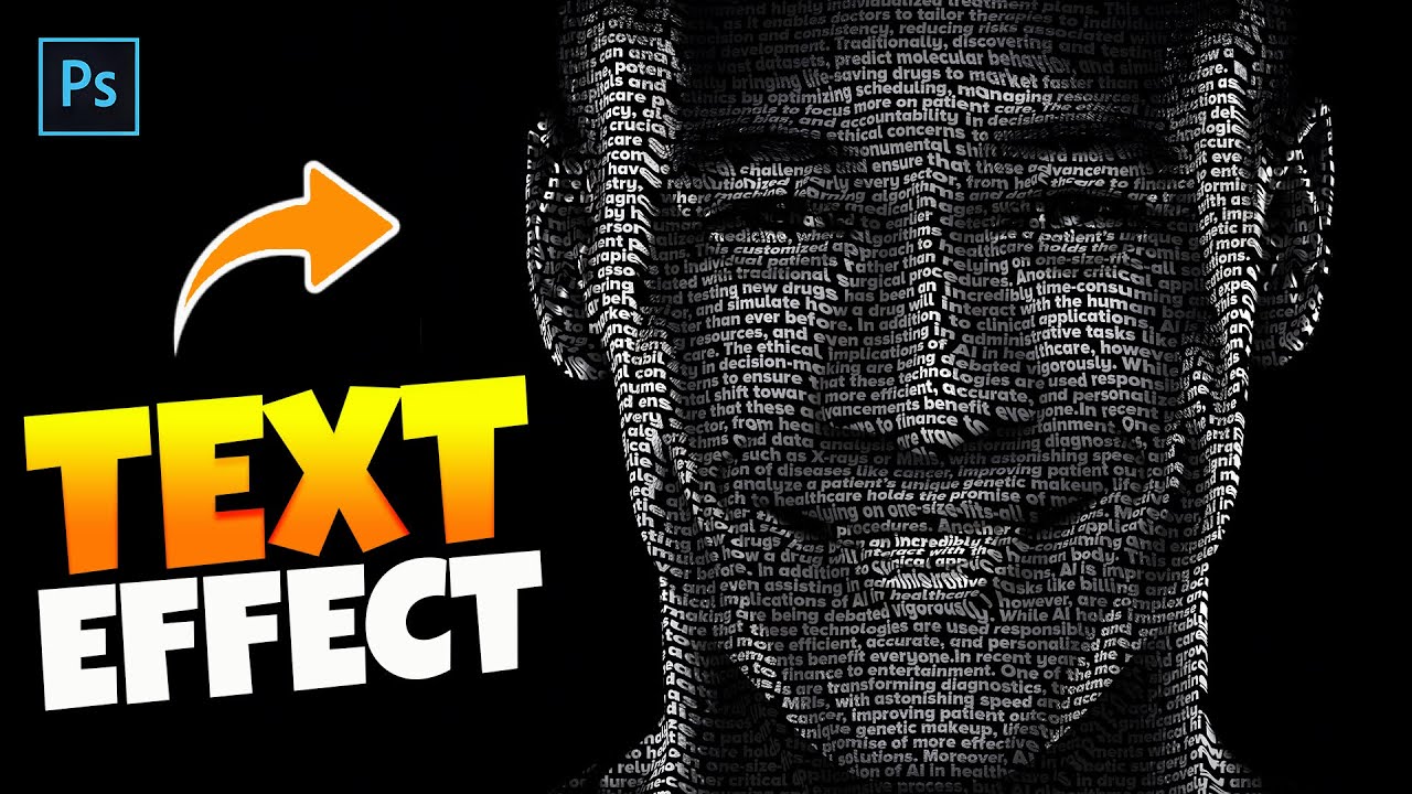 Эффект текстового портрета в Photoshop — урок по Photoshop