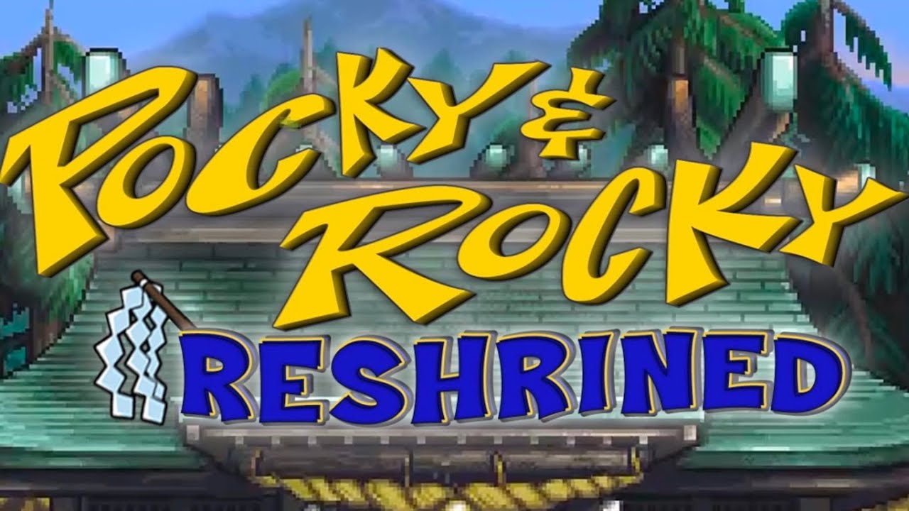 Pocky and Rocky Reshrined 16-bit style multi-directional shrine maiden shooter