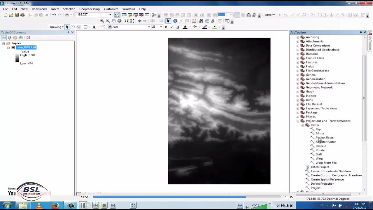 Map Projection in ArcGIS || DEM Projection in ArcGIS || Changing Coordinate System in GIS