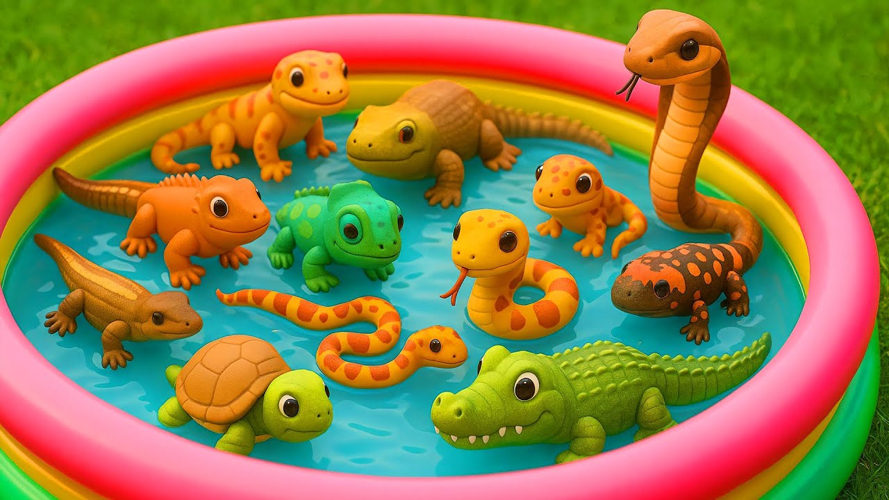 Kids Learn Reptiles with Toys & Reptile | Reptiles Names | Preschool Learning