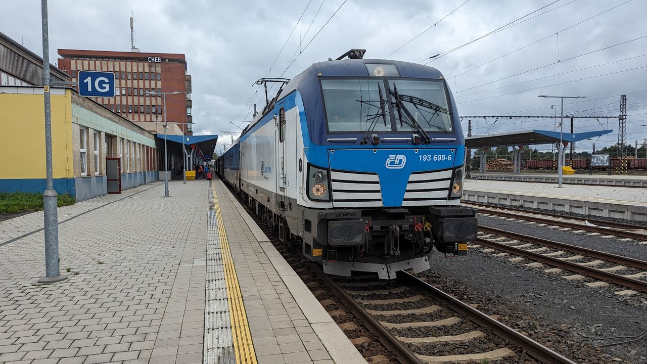 ČD IC Západní expres Cheb - Praha hlavní nádraží via Plzen (Cheb - Prague) Siemens Vectron+InterJet