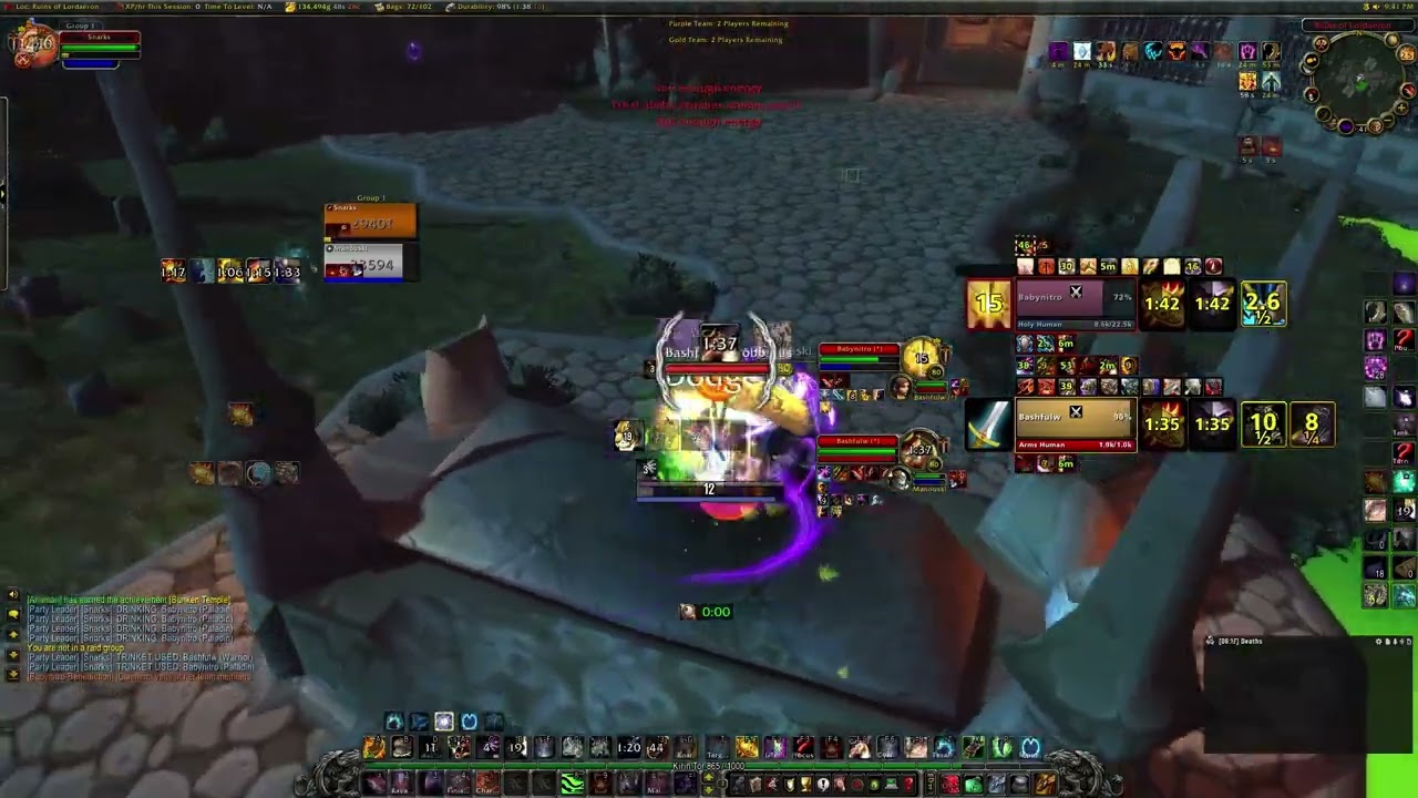 WOTLK Feral Disc vs Hpal Warrior