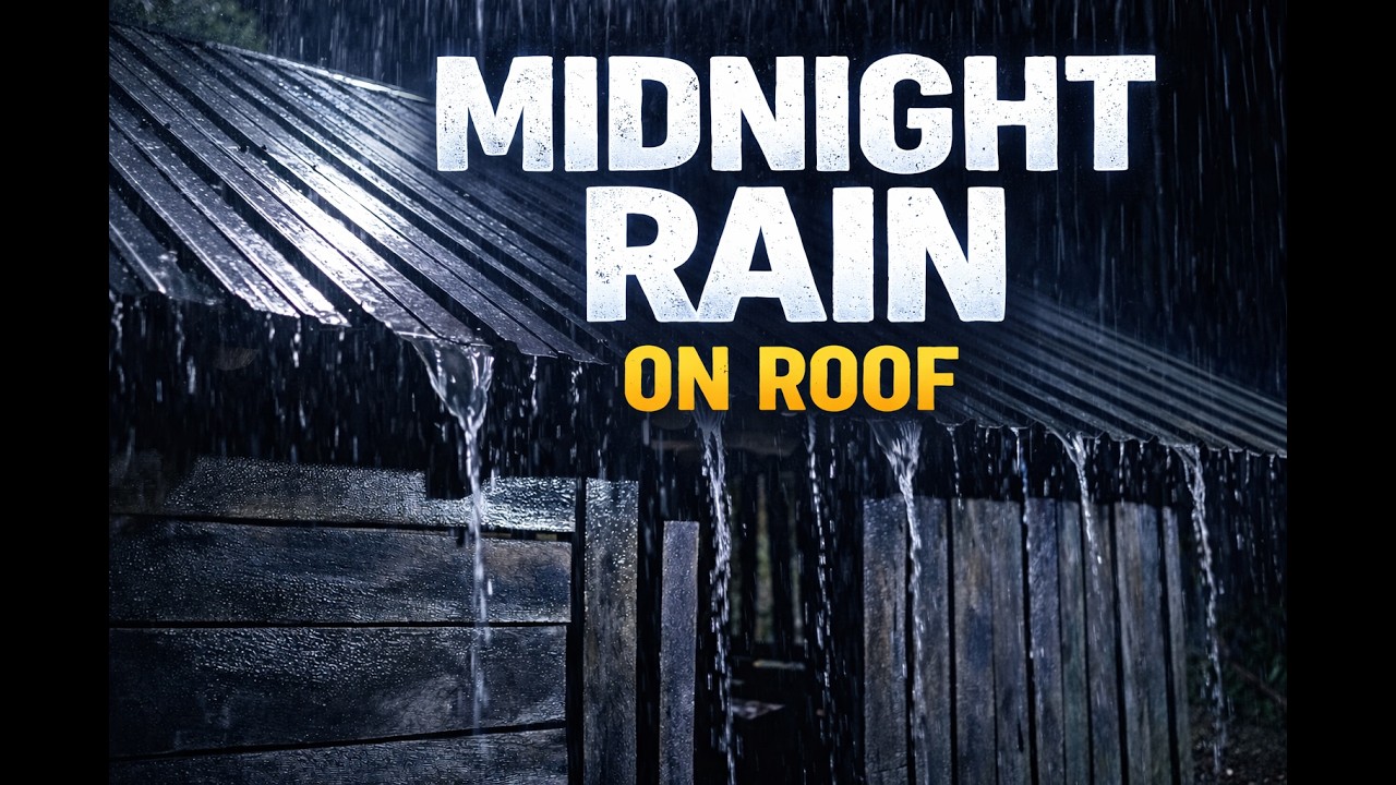 rain sounds for sleep – Rain on Roof Black Screen 7 Hours #RainSounds #SleepRain
