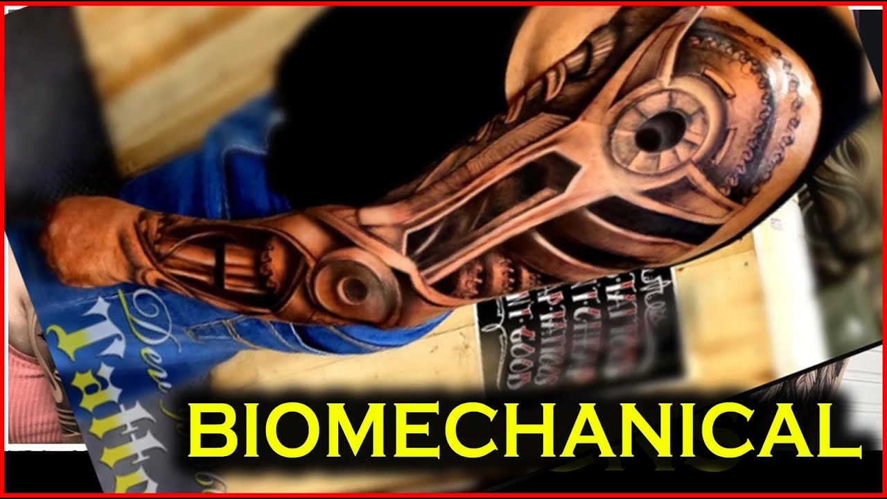 Tattoo Time-Lapse: Clients First Tattoo! (BioMech) | Full Sleeve Tattoos | Full Arm Tattoo Art