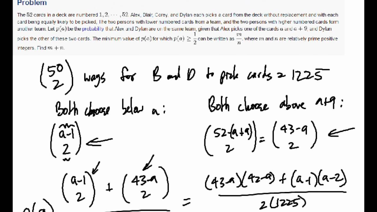 Probability Practice [AIME 2 2010 #13]