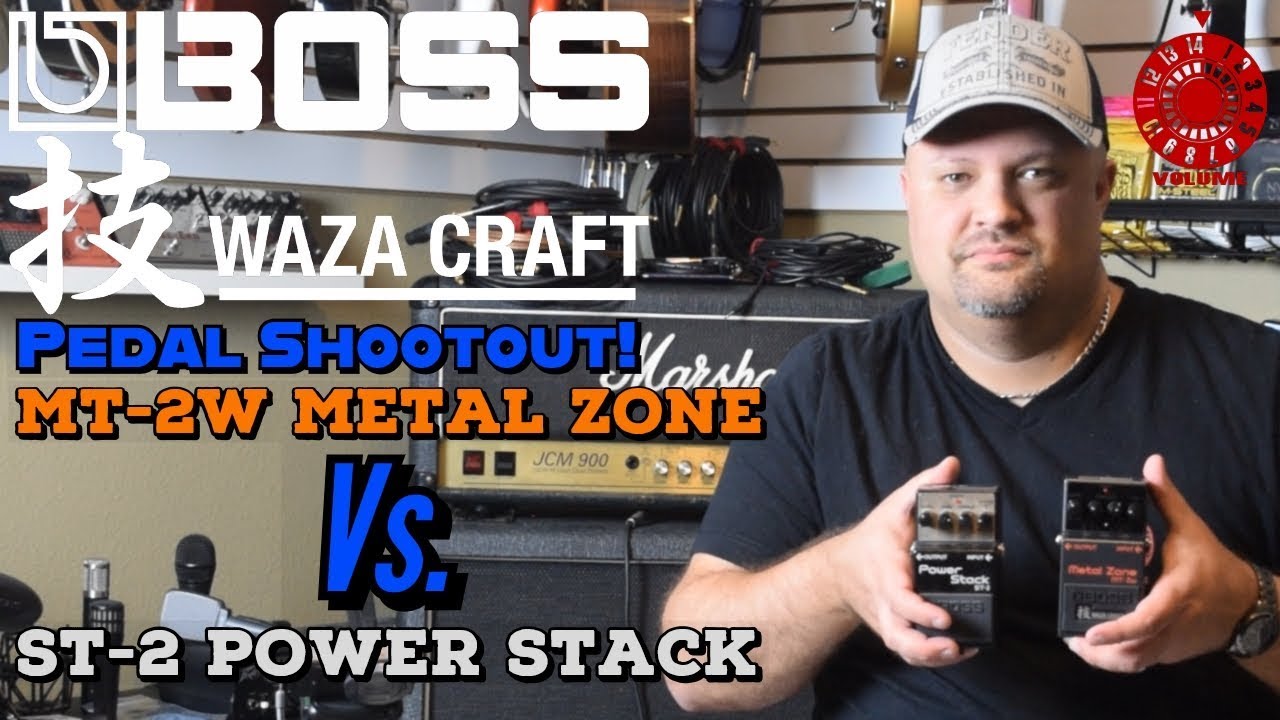 Boss Pedal Shootout!  MT-2w Waza Craft Metal Zone Vs. ST-2 Power Stack