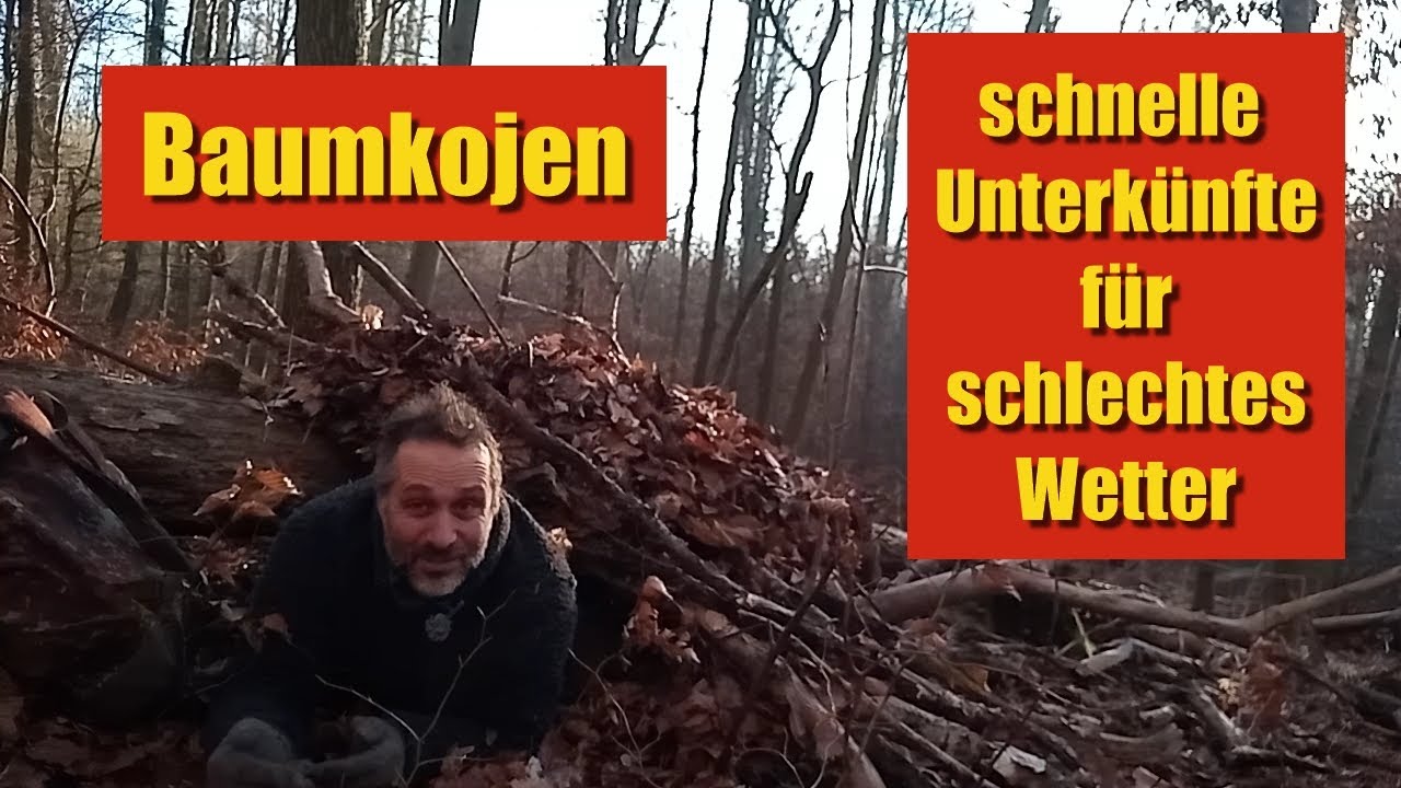 Baumkojen - rasch zu errichtende Unterkünfte die vor Unwetter schützen...