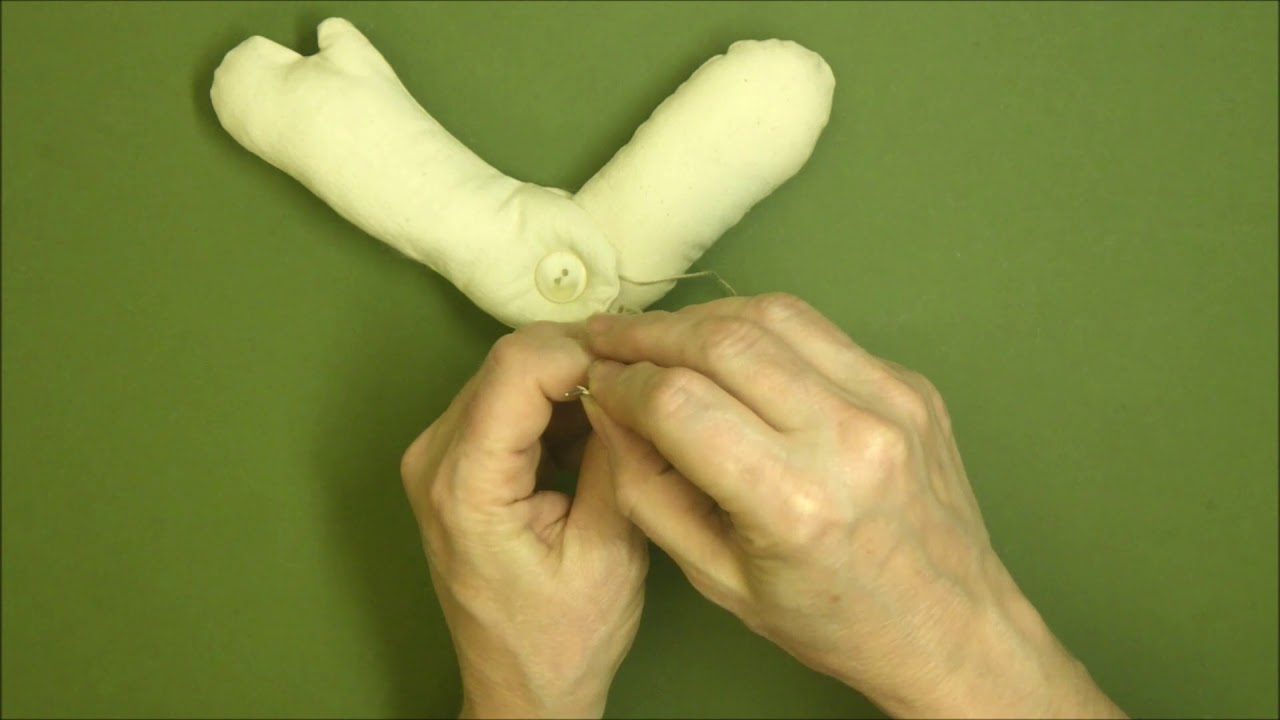 Button Jointed Rag Doll Tutorial - Part 8  - Jointing The Arms And Legs