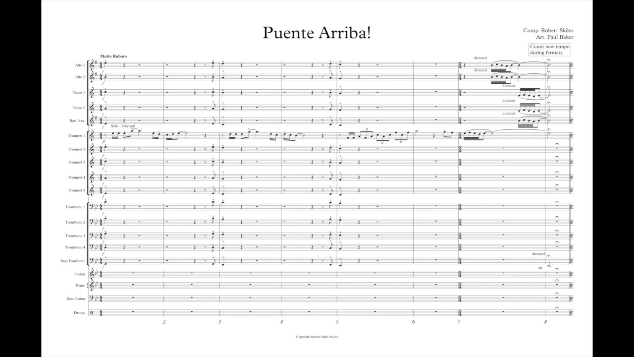 Puente Arriba - Grade 3 samba by Robert Skiles, arr. by Paul Baker