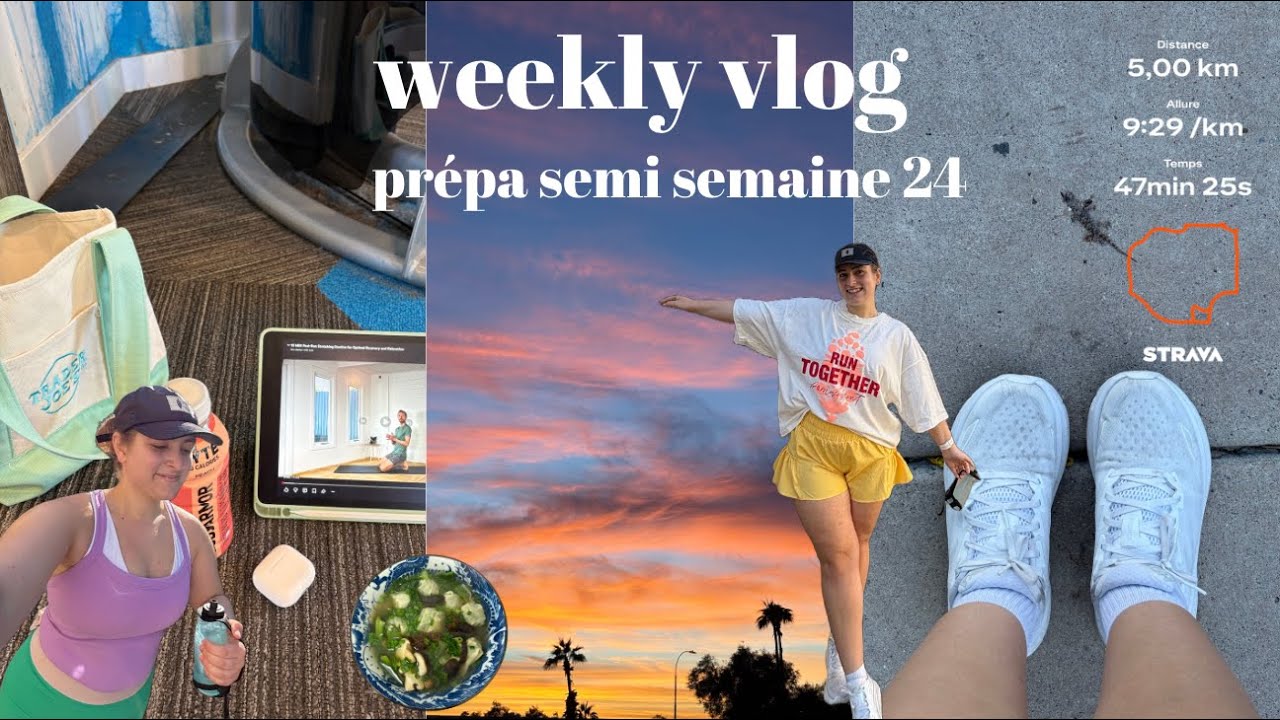 weekly vlog prépa semi | semaine 24 | full recap | sortie longue 14km | run club scottsdale, az 🌵🏜️