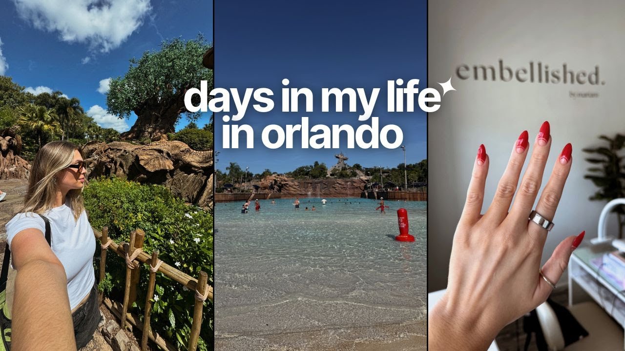 days in my life in orlando: animal kingdom, new nails & typhoon lagoon vlog 🌴☀️🌊