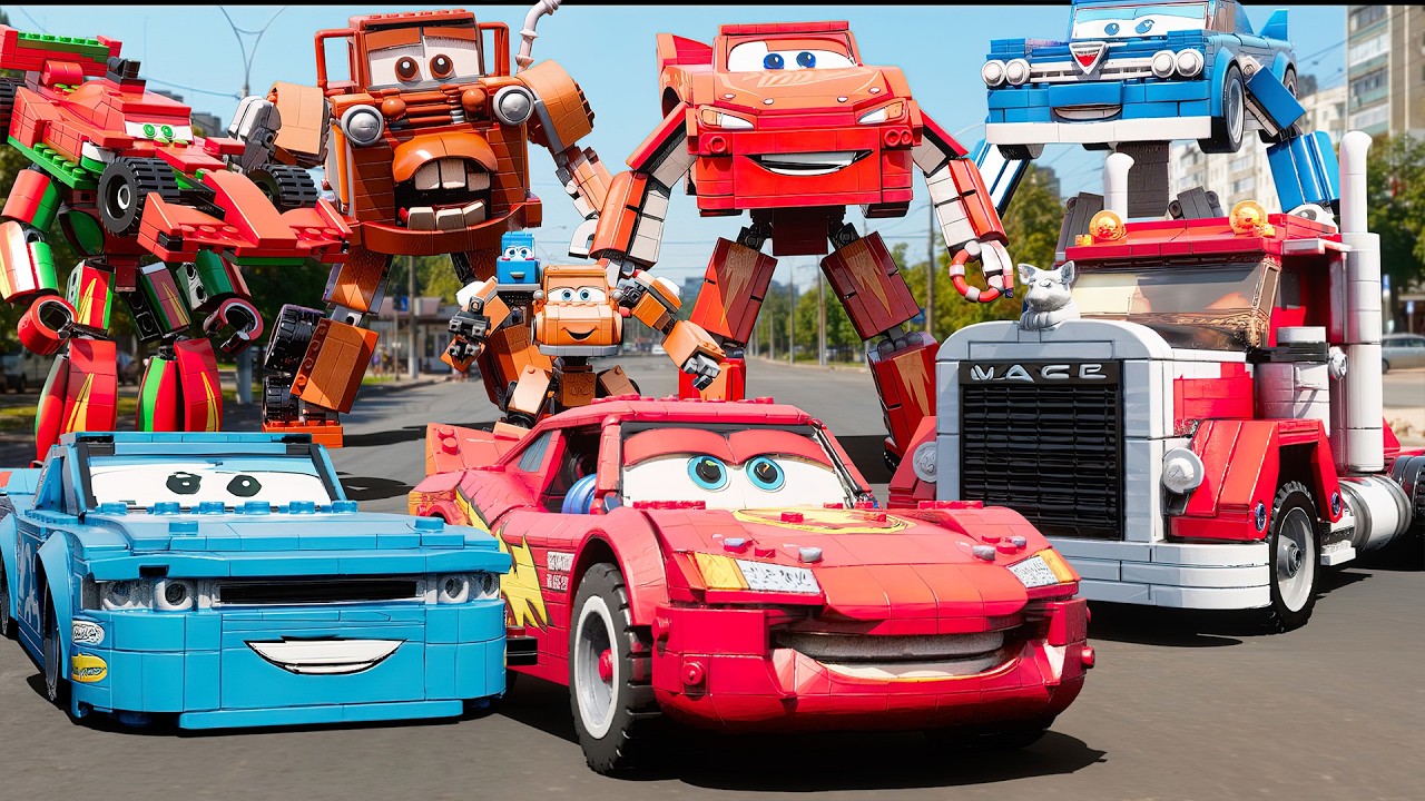 Lightning McQueen in Real Life Lego Cars Transformation transformers