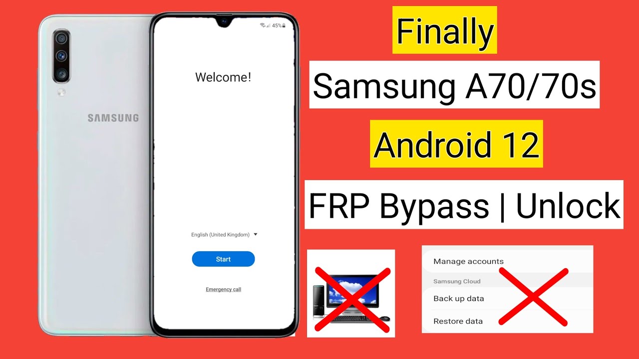 Samsung A70/A70s Frp Bypass Android 12 | Samsung A70/70s unlock google lock | without Data Backup |