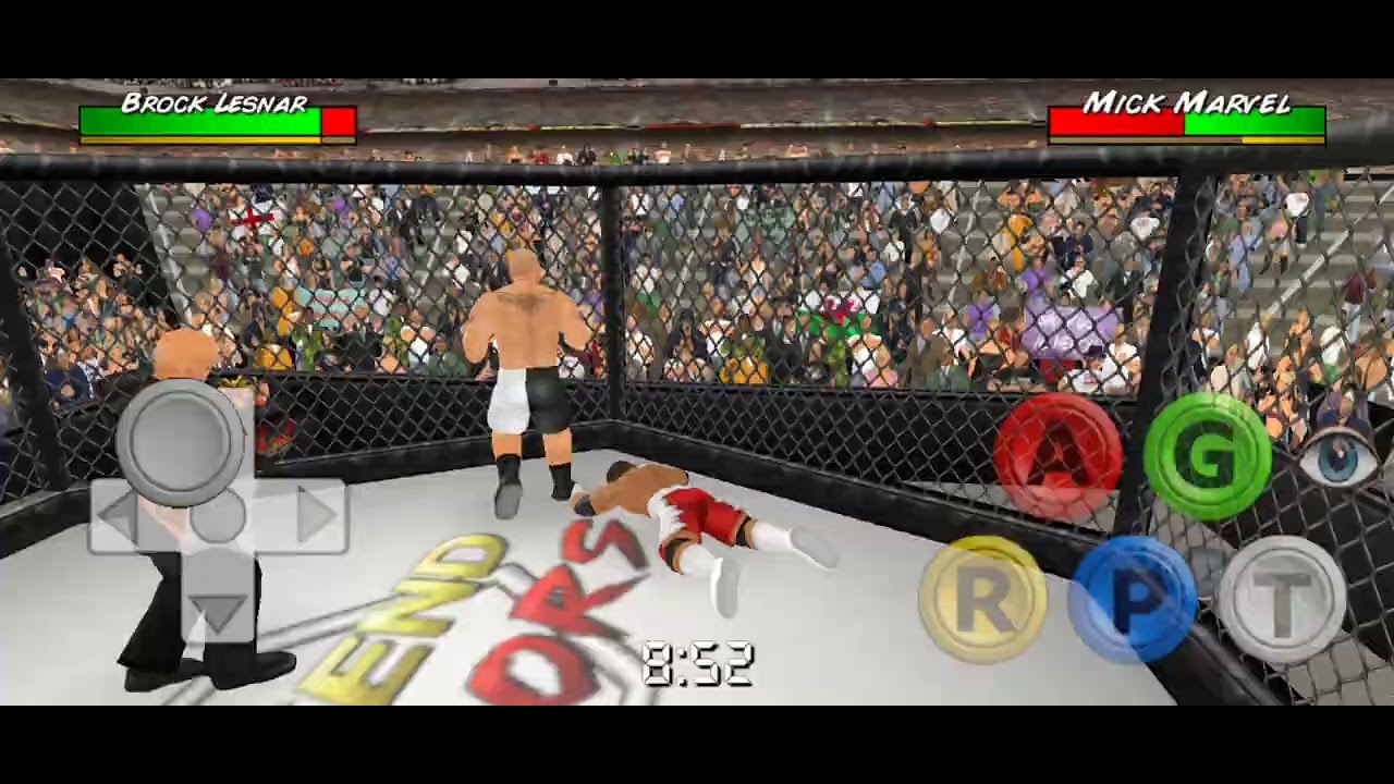Nostalgic Gamer Brock Lesnar vs schan Michael #gaming #nostalgia #nostalgic #wrestling 
