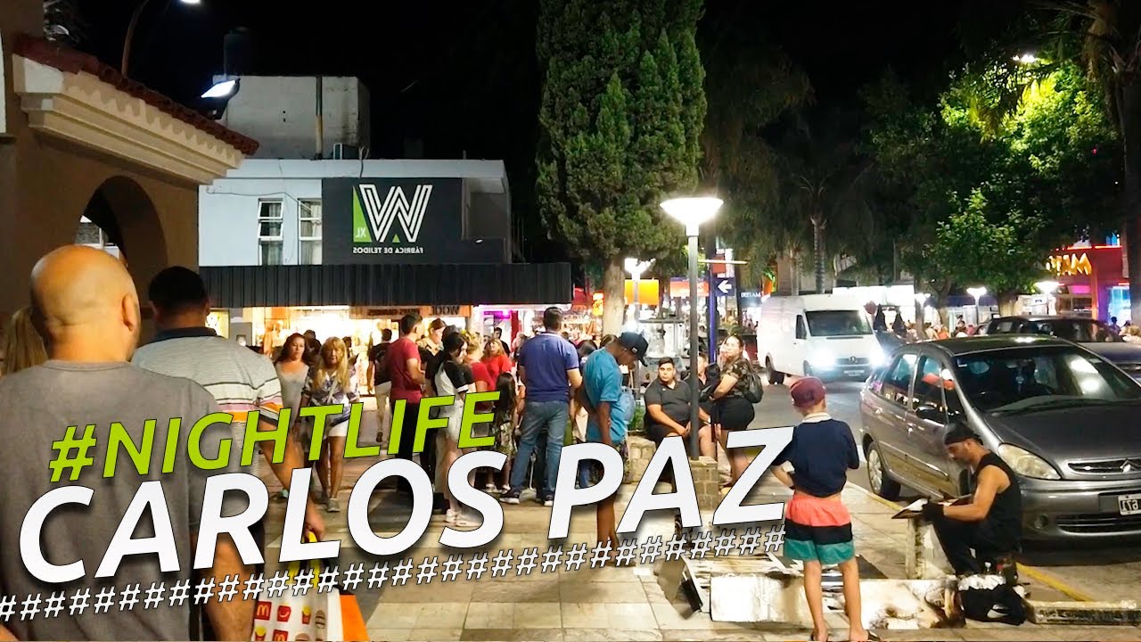 NIGHTLIFE VILLA CARLOS PAZ I CÓRDOBA I ARGENTINA I 4K Walking Tour VLOG