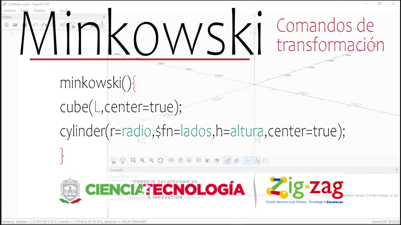 OpenSCAD Hull y Minkowski