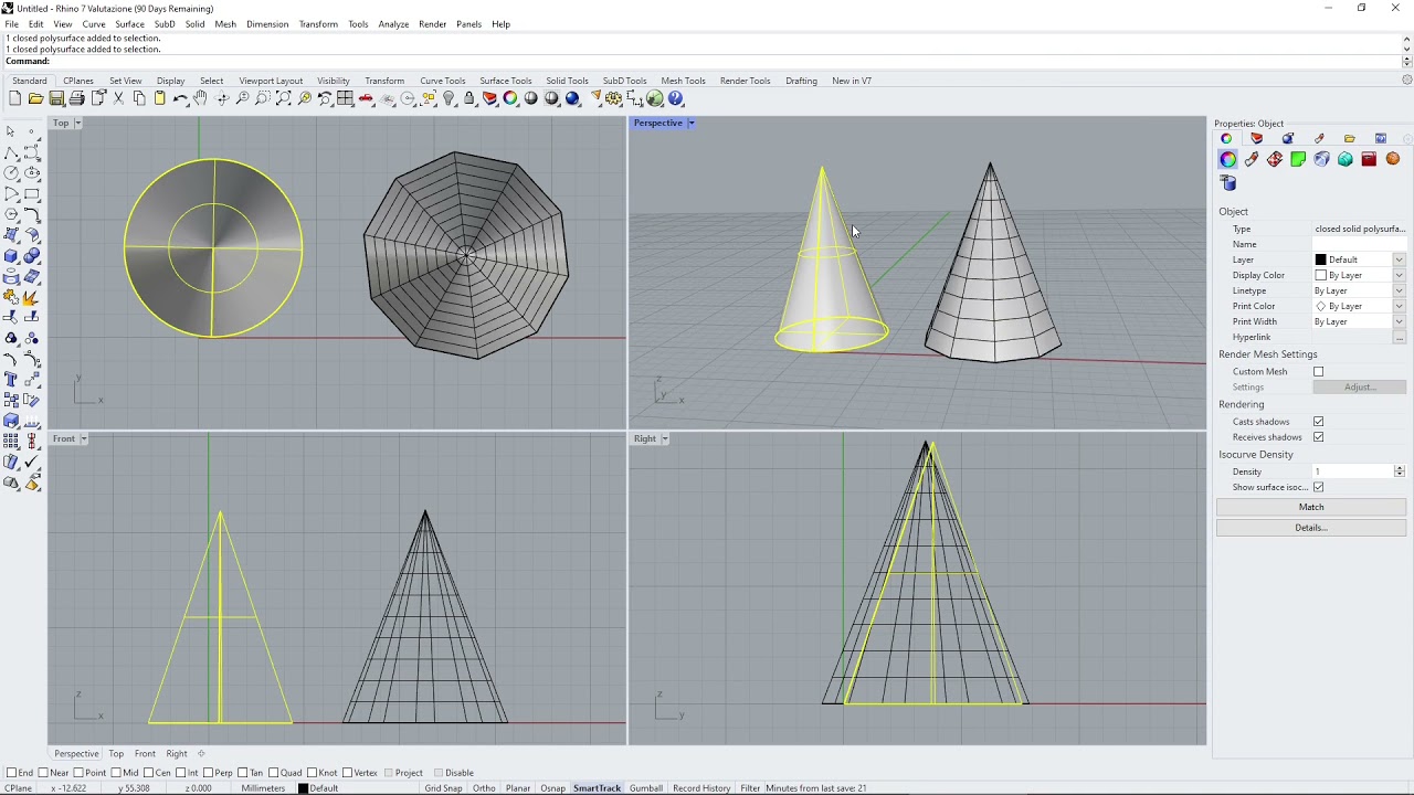 Видеокурс по RHINO 7 - 01 - Введение, интерфейс, инструменты, панели, основные команды, NURBS про...