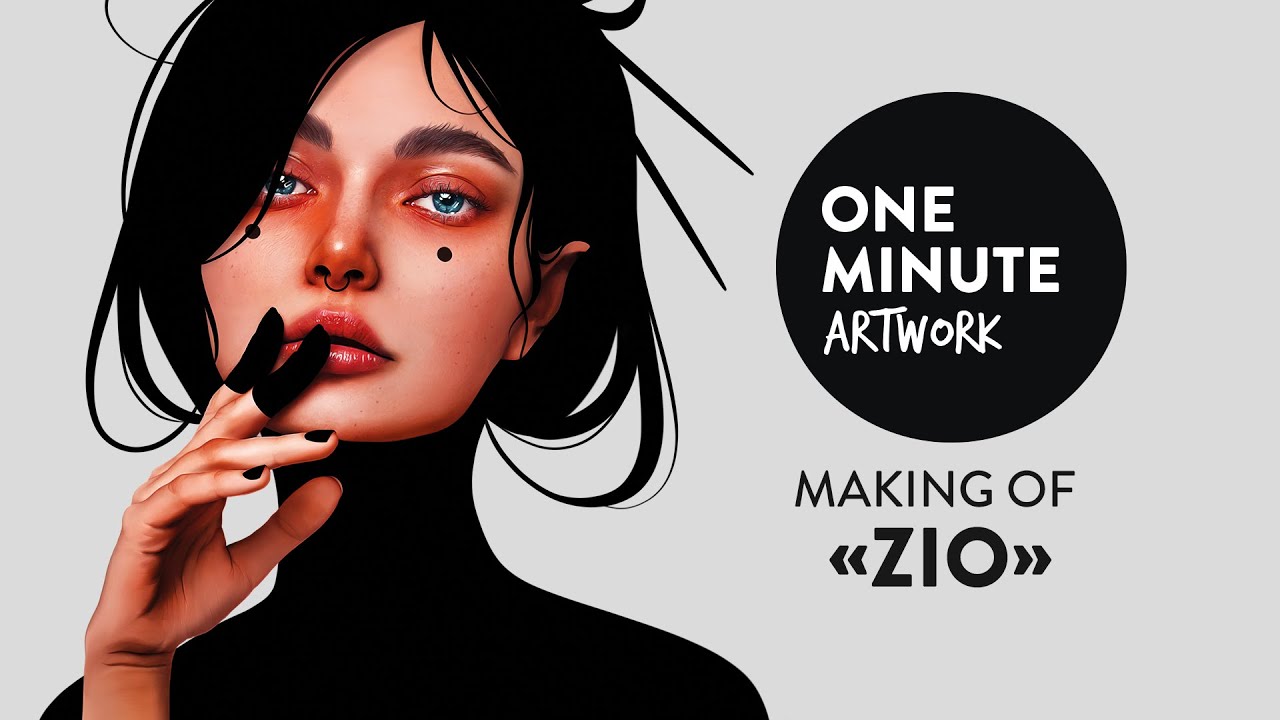 Digital Drawing - Making of «Zio» by Laura H. Rubin | One Minute Artwork