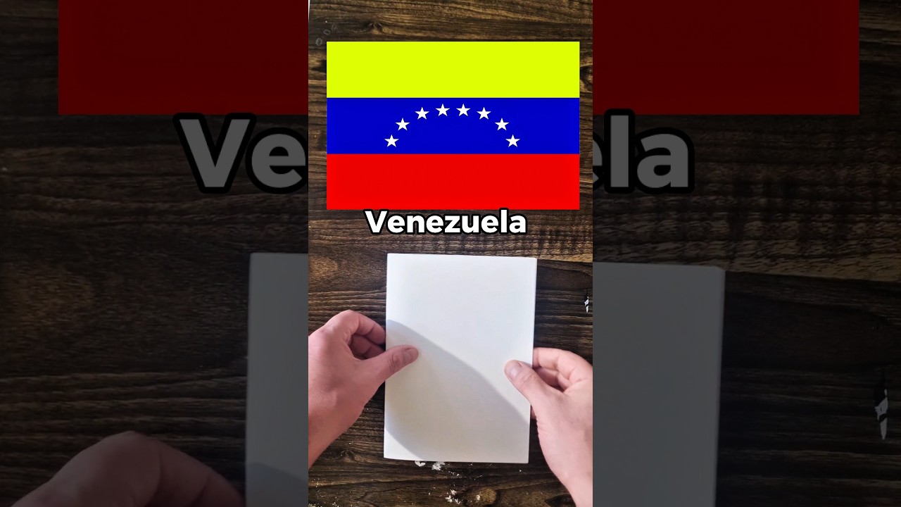 I painted the flag of Venezuela 🇻🇪 🔥 | What country next?#mixingpaint #art #shorts #venezuela