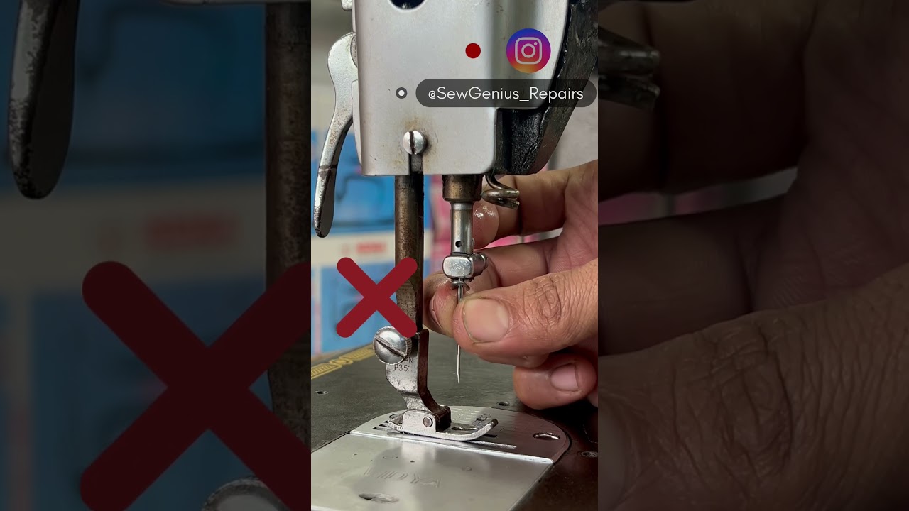 Needle setting for umbrella sewing machine #sewingmachines #silaimachineproblem #juki #jackmachine