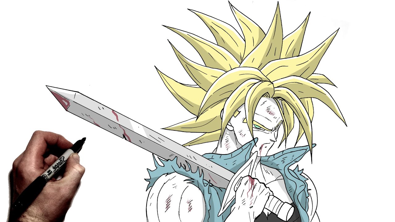 How To Draw Future Trunks | Step By Step | Dragon Ball