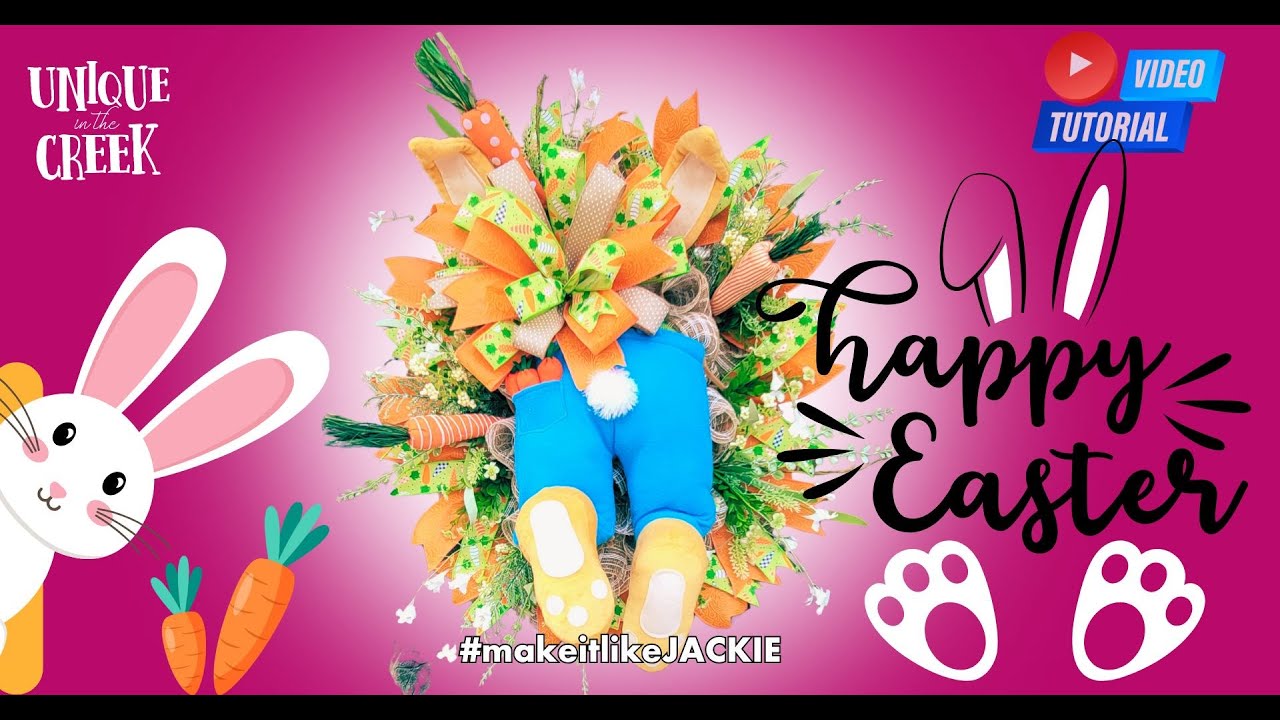 How to Make a Bunny Butt Wreath with Unique in the Creek Boards