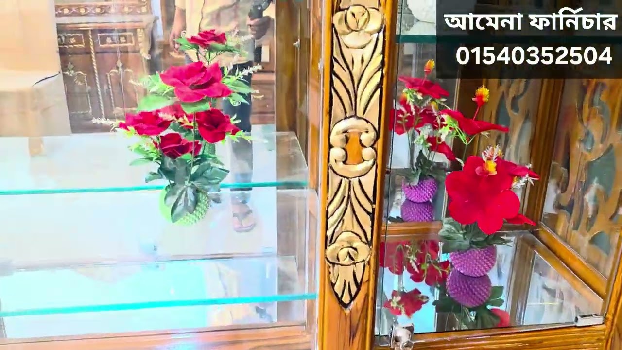 নতুন ডিজাইনের গ্লাস শোকেস #আমেনাফার্নিচার01540352504 #আমেনাফার্নিচার #amenafurniture #ফার্নিচার 