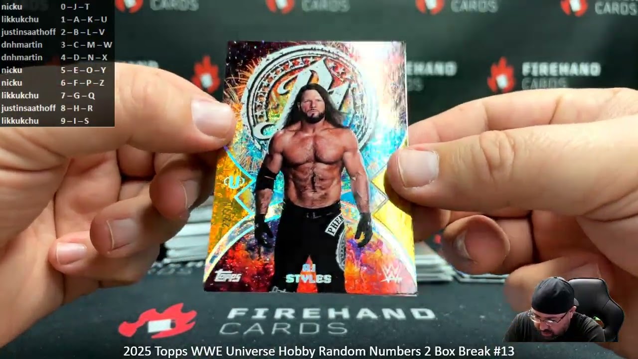 3/1/2026 2025 Topps WWE Universe Hobby Random Numbers 2 Box Break #13