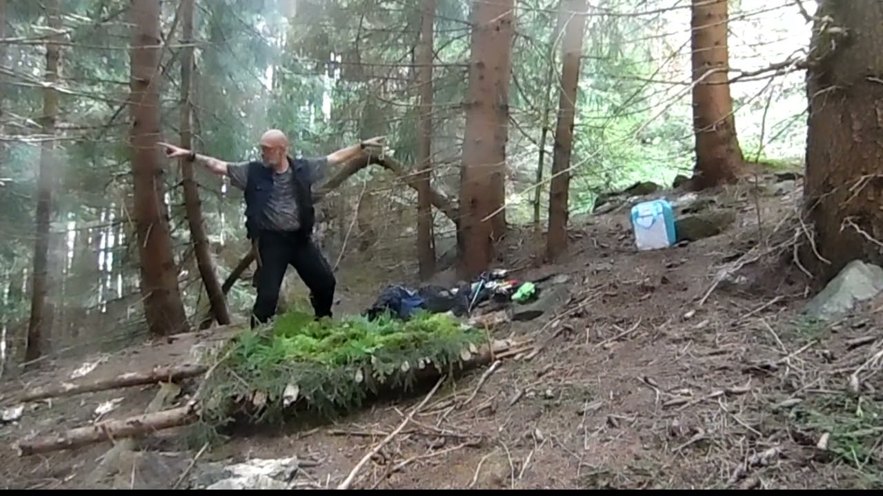 pernotto solo nel bosco carne al fuoco letto bushcraft #bushcraftadventure#nature #wildlife #food