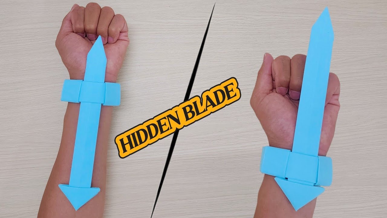 HOW TO MAKE ORIGAMI HIDDEN BLADE EASY