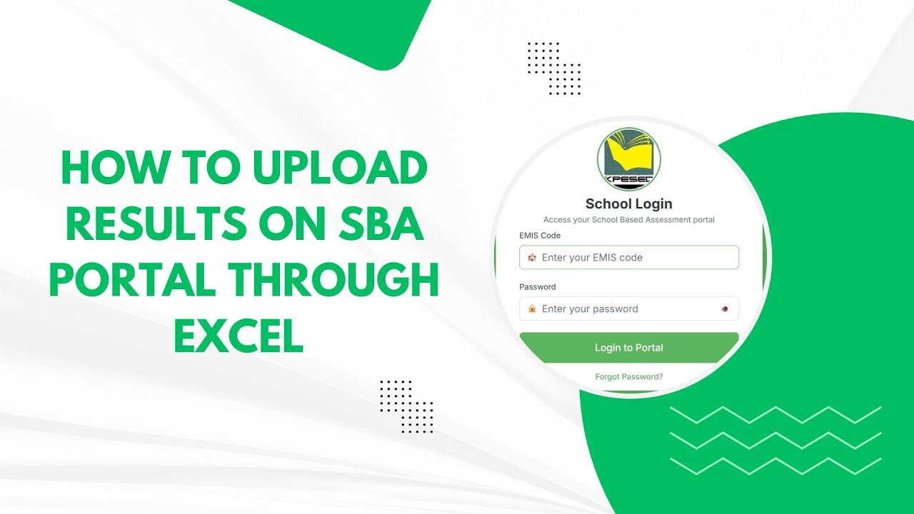 Result Uploading on SBA Portal Through Excel Sheet