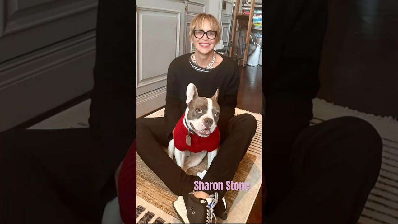 Sharon Stone And her most loyal friend #like❤️