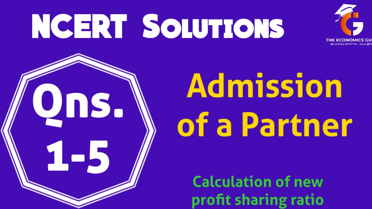 Qns 1-5 I Chapter 3 I Class 12 Accountancy I Ncert Solutions