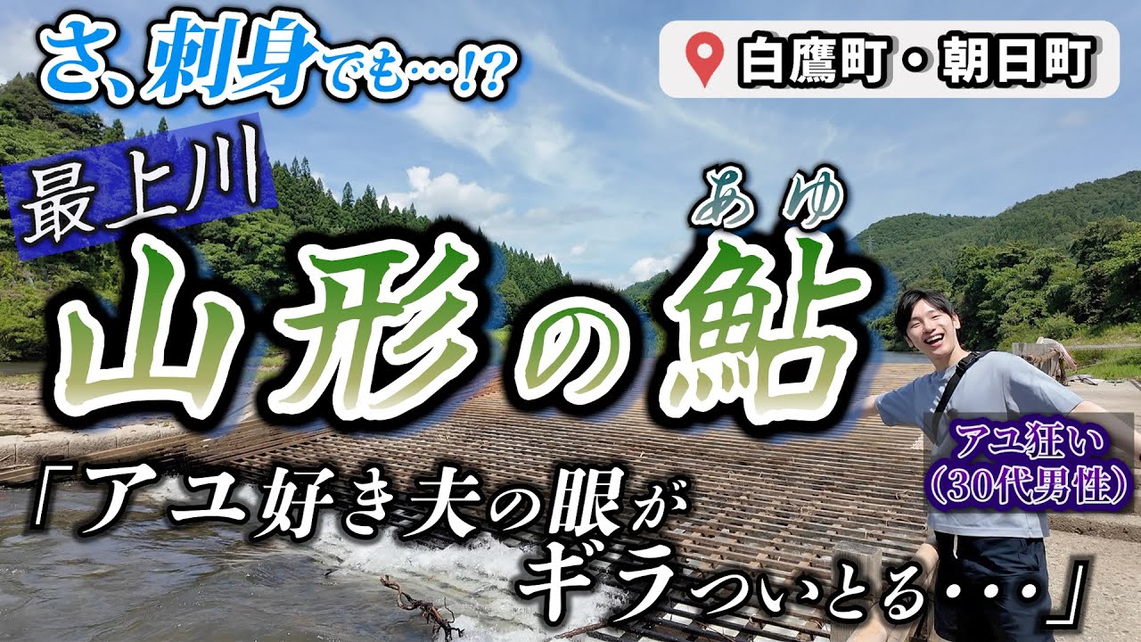 山形・最上川のアユを刺身で！？妻の制止を振り切った、アユ狂い夫の末路（白鷹町）＆椹平の棚田と夏リンゴ（朝日町）＆山形だし