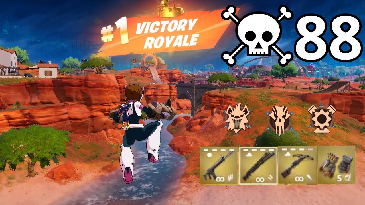 88 Elimination OCHACO URARAKA Solo Vs Squads Zero Build Gameplay (NEW Fortnite Chapter 5 Season3)