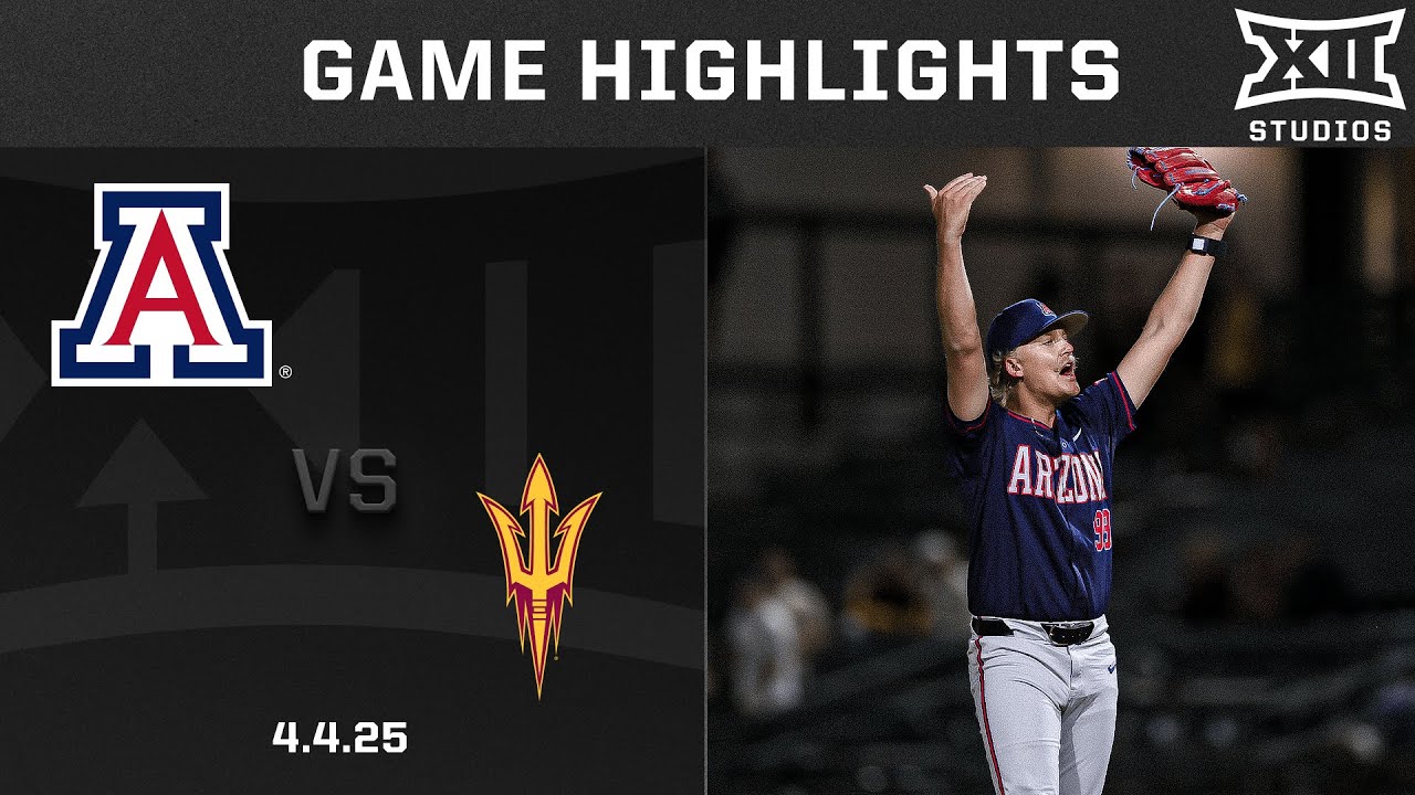 Arizona vs Arizona State (4.4.25) Highlights | 2025 Big 12 Baseball