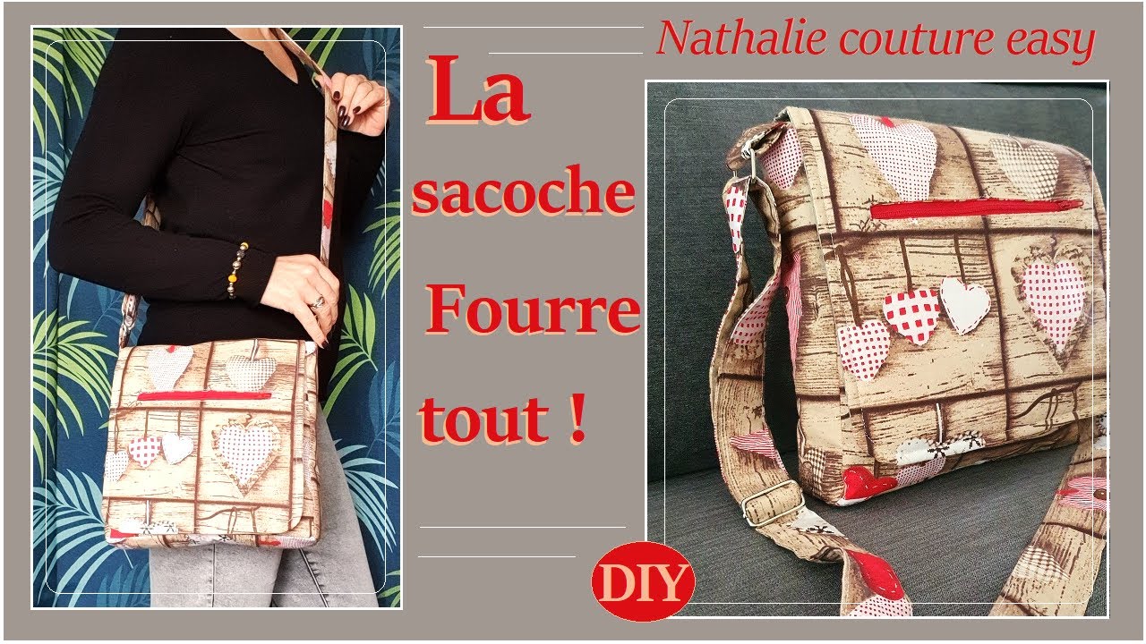 DIY facile pour la sacoche fourre tout par Nathalie couture easy