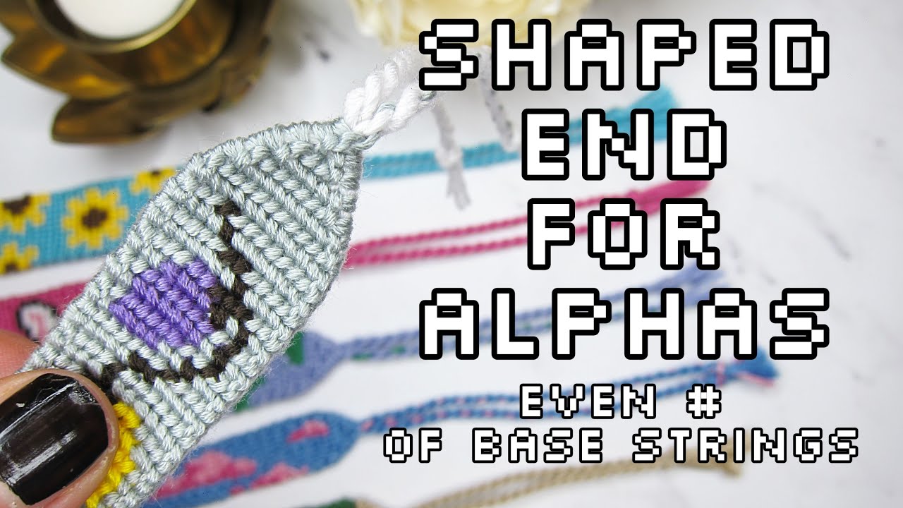 How to make shaped end for alphas | even number of base strings | VLATKAKNOTS TUTORIALS