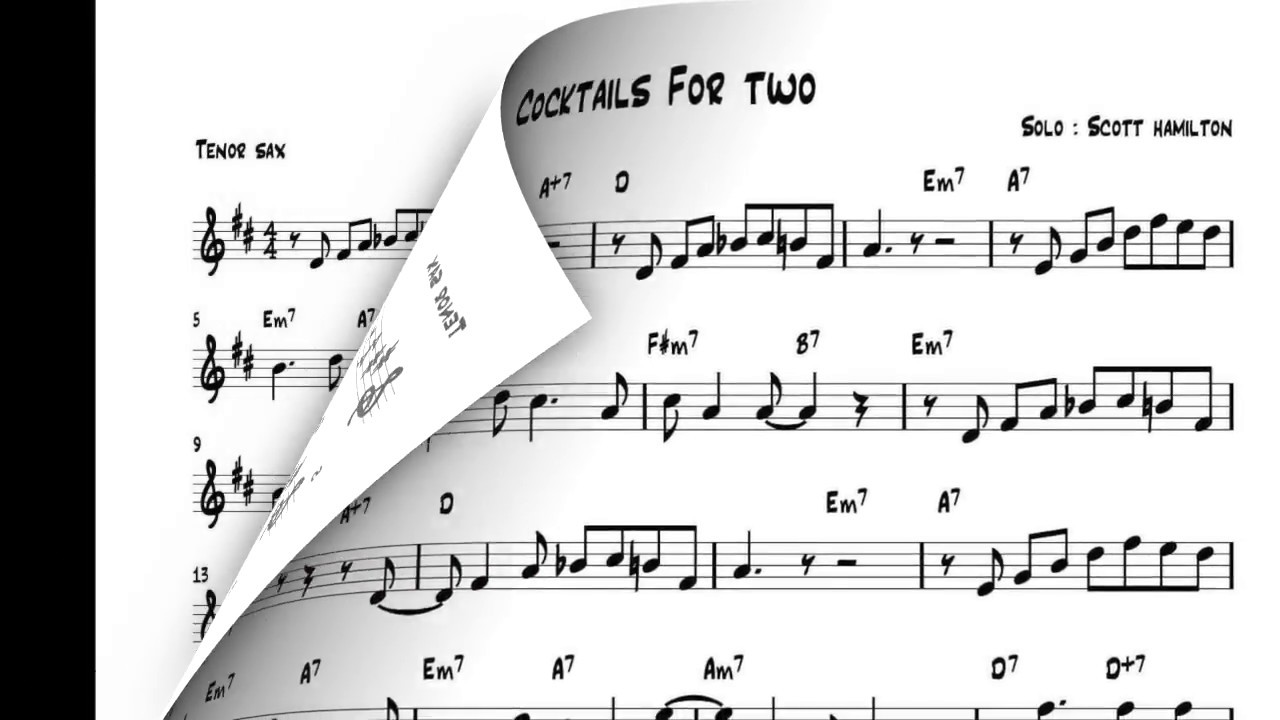 Scott Hamilton plays: Cocktails For two (solo transcription)