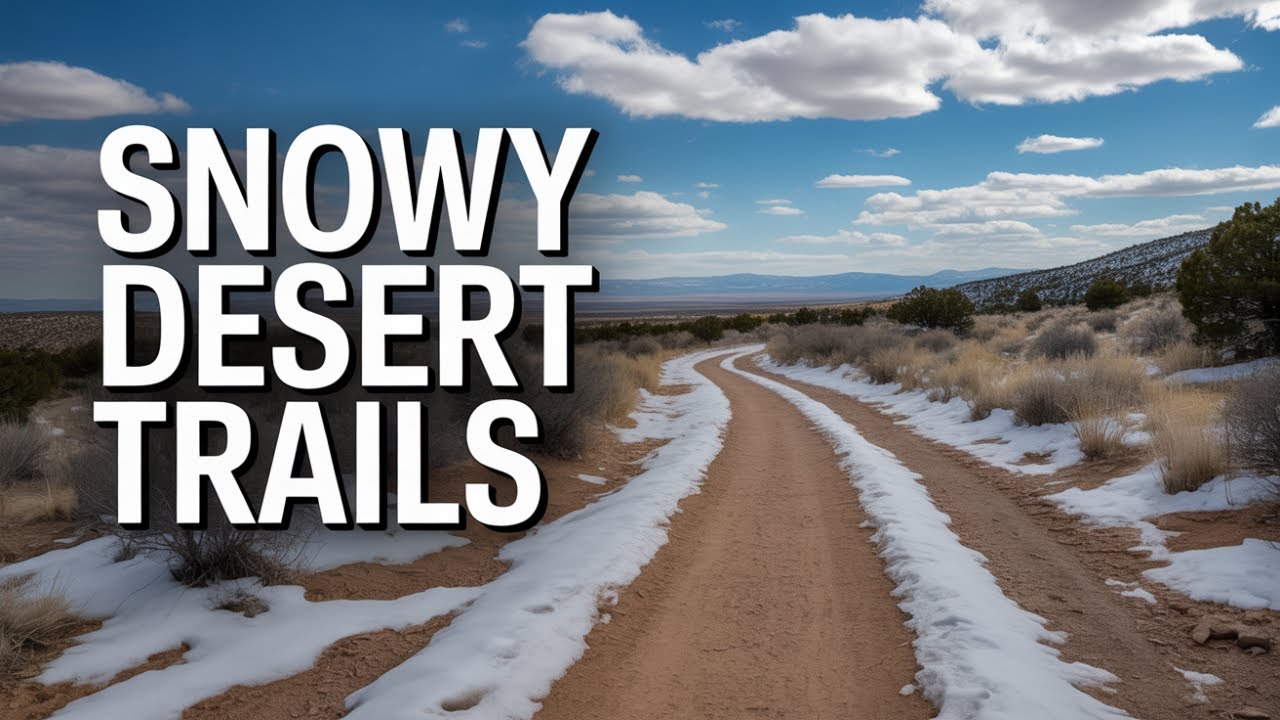 Snow Patches on Desert Trails New Mexico