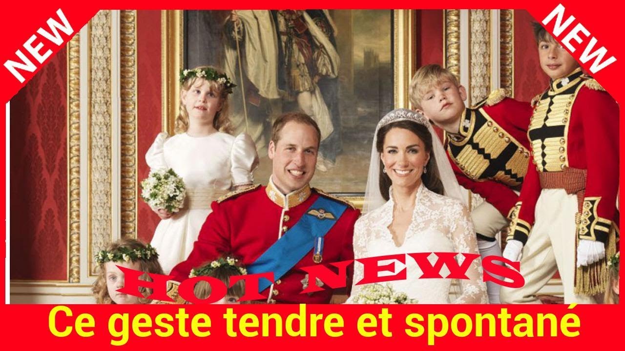 Ce geste tendre et spontan&eacute; de Kate Middleton pour sa photo de mariage