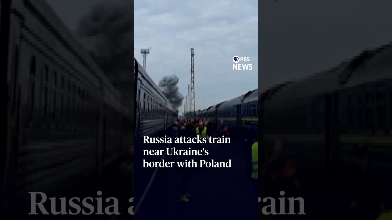 Russia attacks train near Ukraine's border with poland