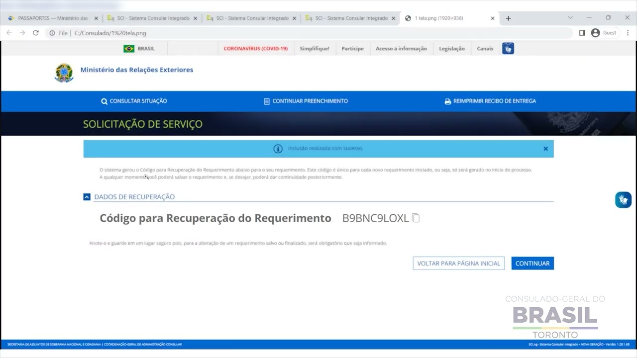 Como preencher o formulário de Requerimento de Passaporte. 1º Formulário- PASSO 1