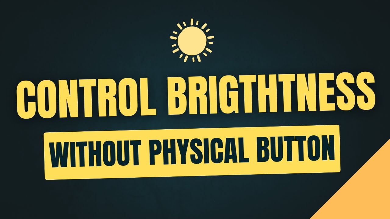 Control Monitor Brightness Easily &ndash; No Physical Buttons Needed! 💡