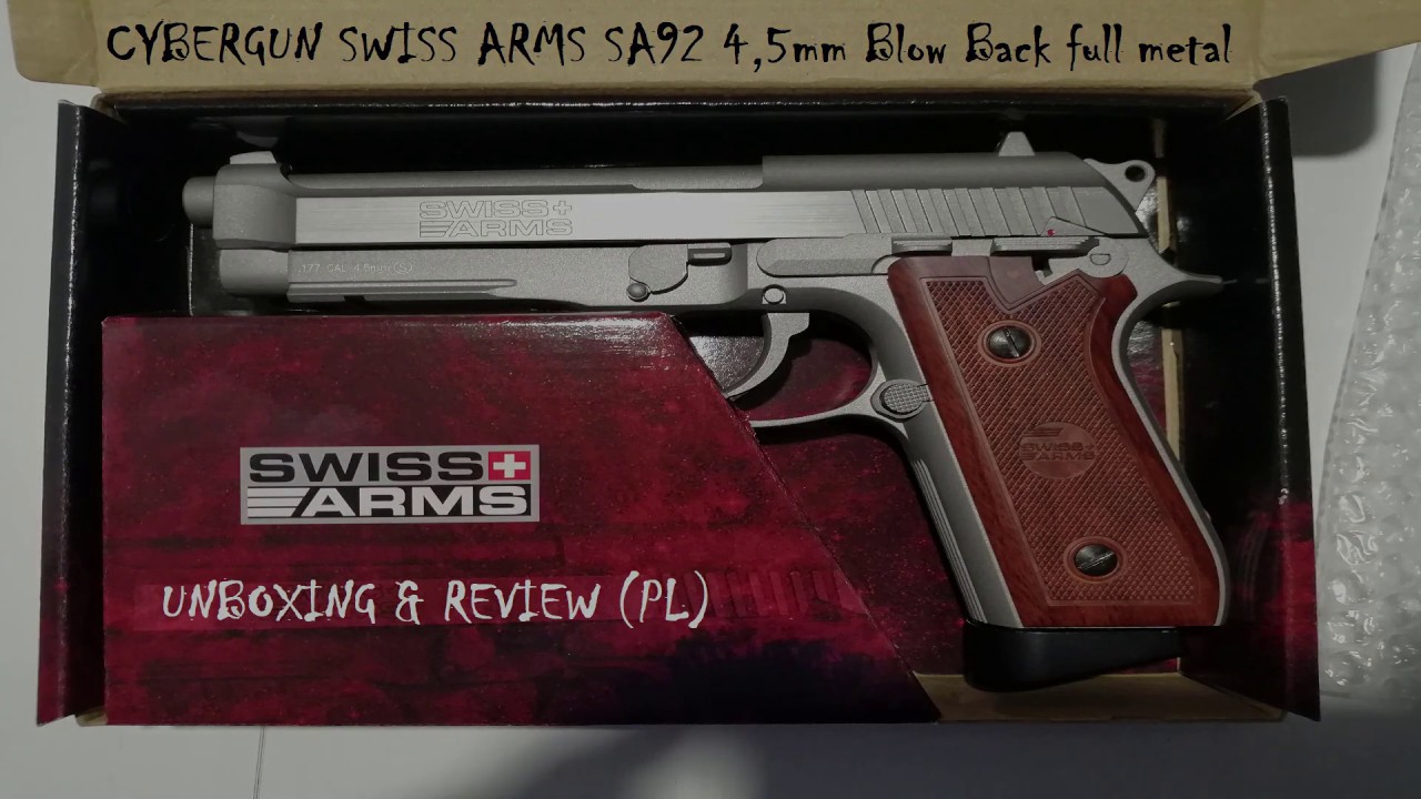 Cybergun Swiss Arms SA92 Blow Back 4,5 mm BB - Unboxing + Review (PL)