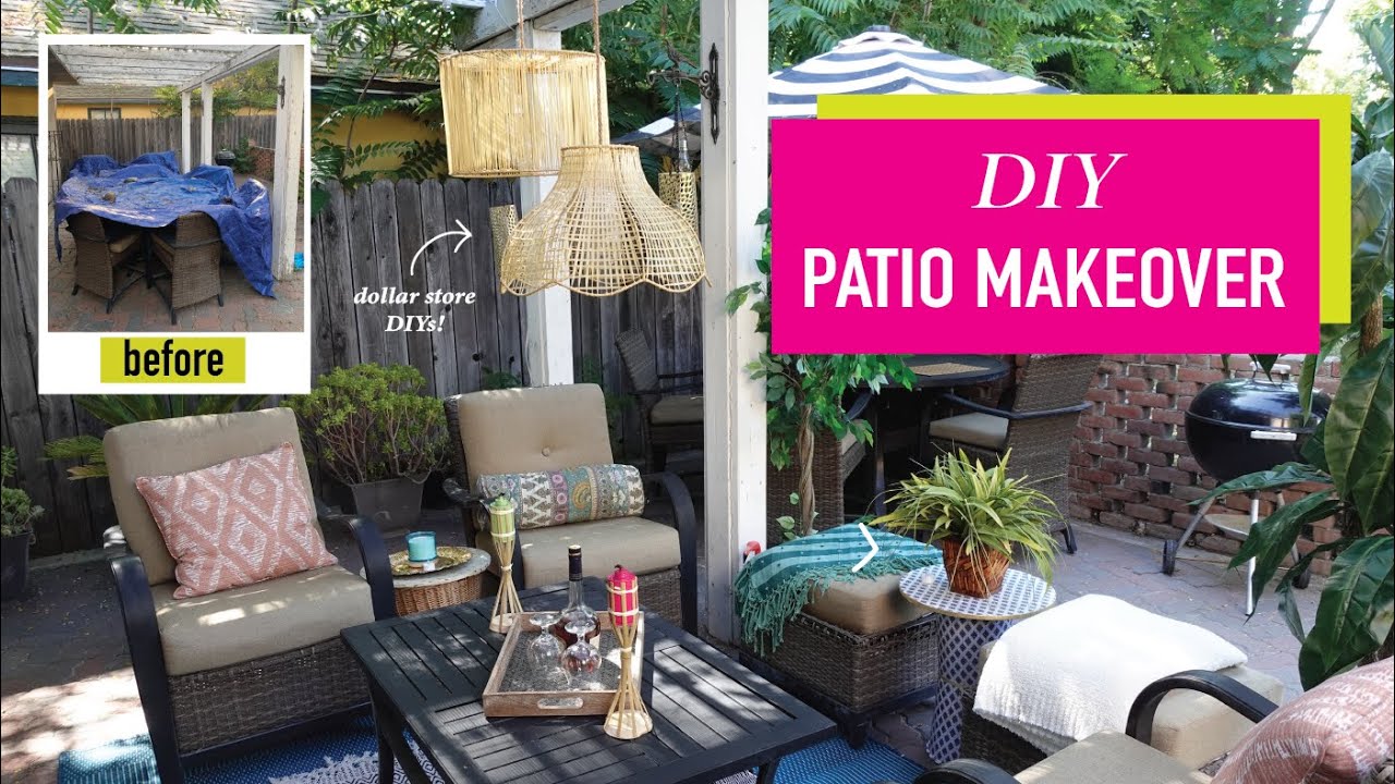 DIY Backyard Makeover with Dollar Store DIYs & Thrift Flips