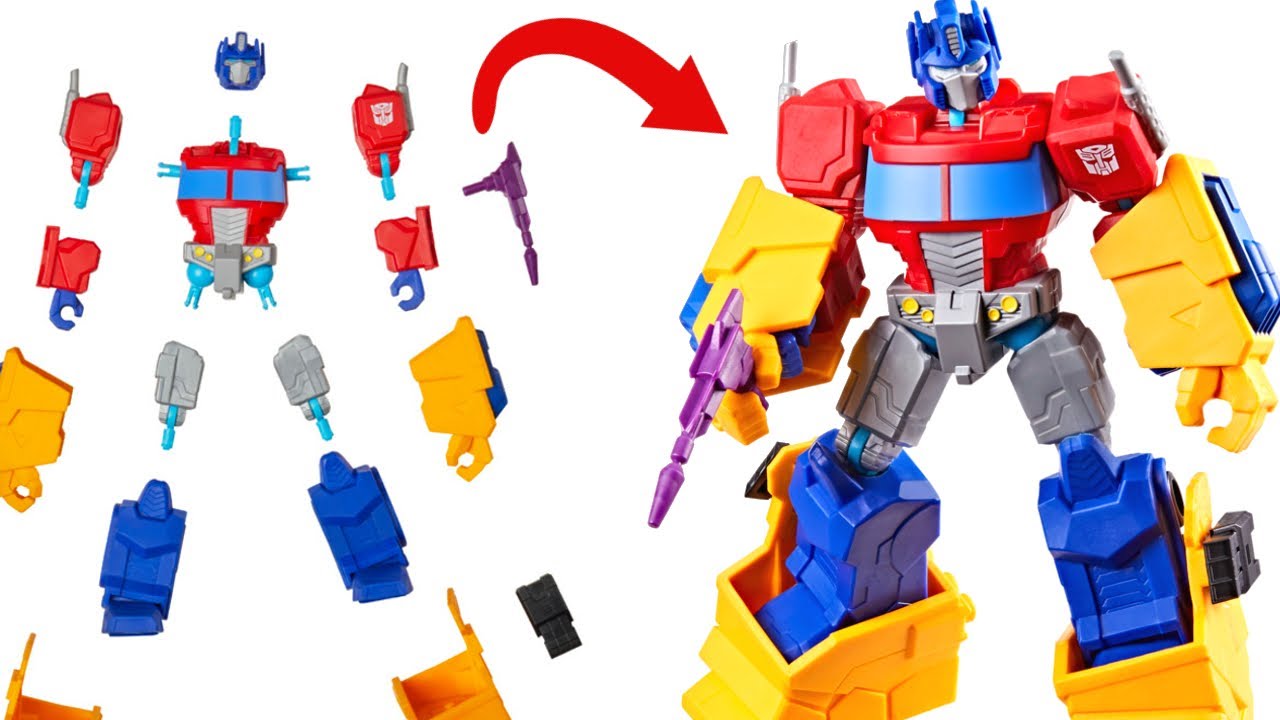 Transformers Mixmashers Mix and Match Optimus EXPLODES into PIECES!