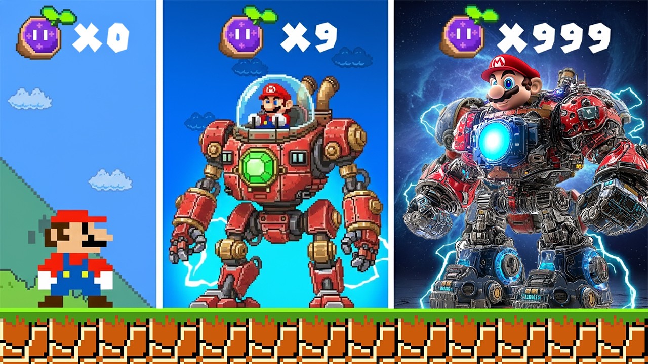 Robot Mario?! Wonder Seed Turned Him Into 3D!